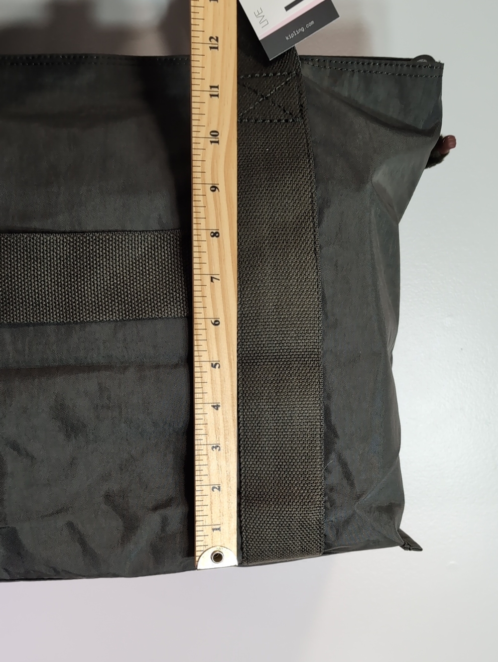 NWT, Kipling Era Olive Green Nylon Tote Bag with Monkey Keychain. - Picture 12 of 16